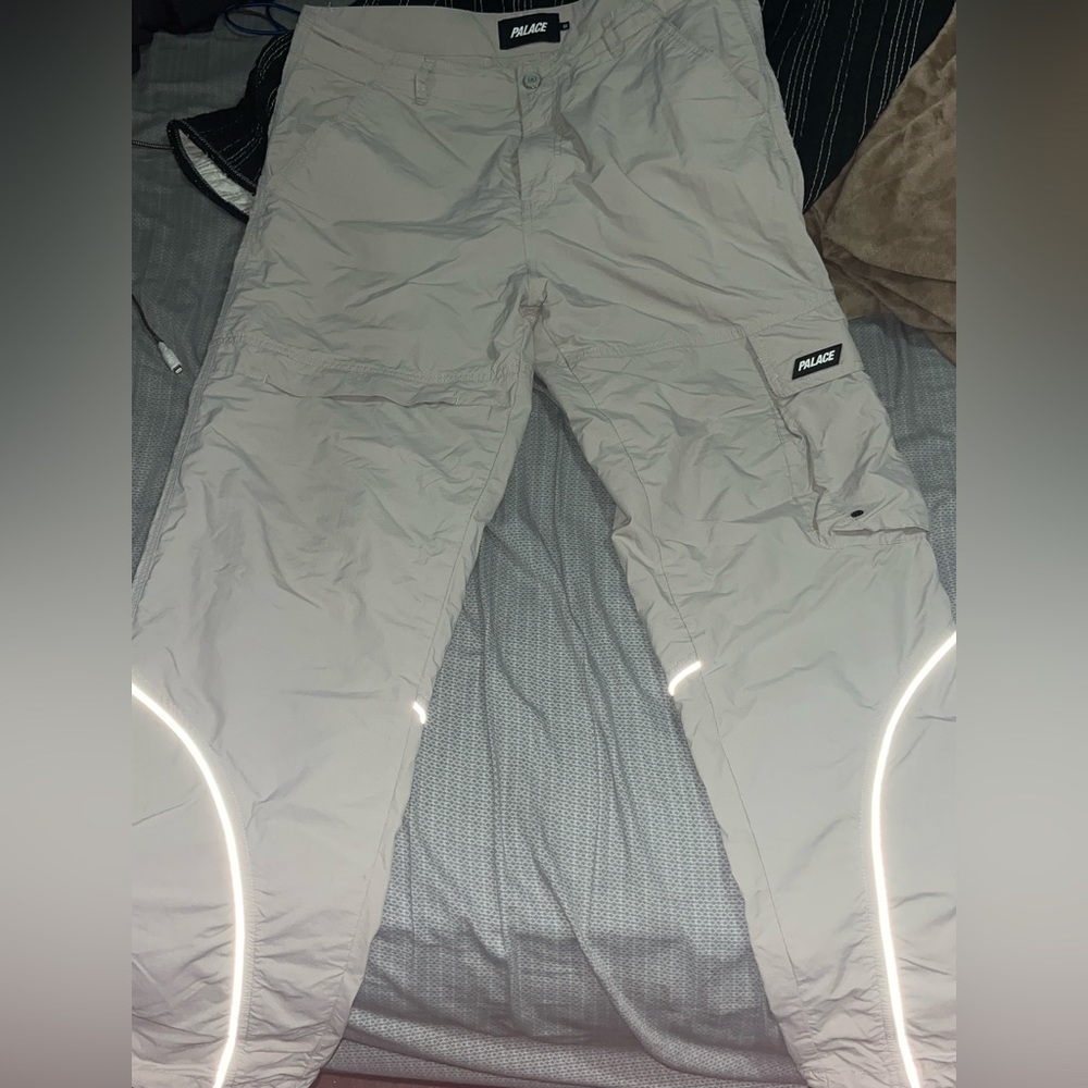 Palace P Carp nylon joggers in grey size 32